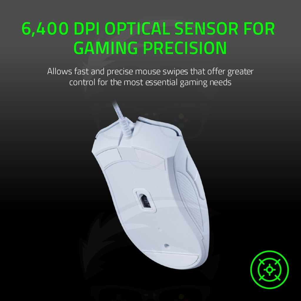Razer DeathAdder Essential White Edition Wired Gaming Mouse Razer DeathAdder Essential White Edition Wired Gaming Mouse